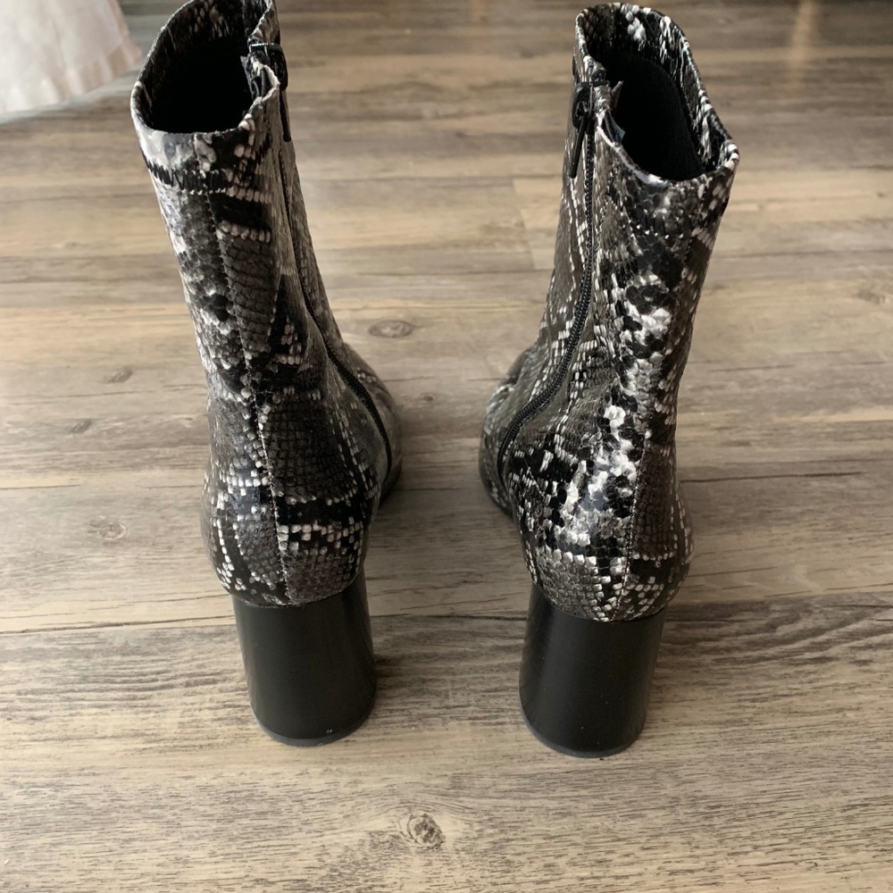 Jeffrey Campbell Snake Print Block Heel Bootie - image 5